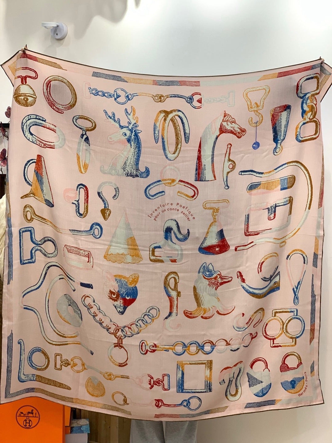 HERMES 25S SCARF 137 IN SILK CASHMERE 991691