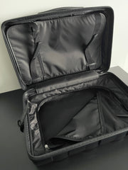 BOTTEGA VENETA 25S ODYSSEY CABIN 3D INTRECCIO PATTERN LUGGAGE 55 IN BLACK CALFSKIN