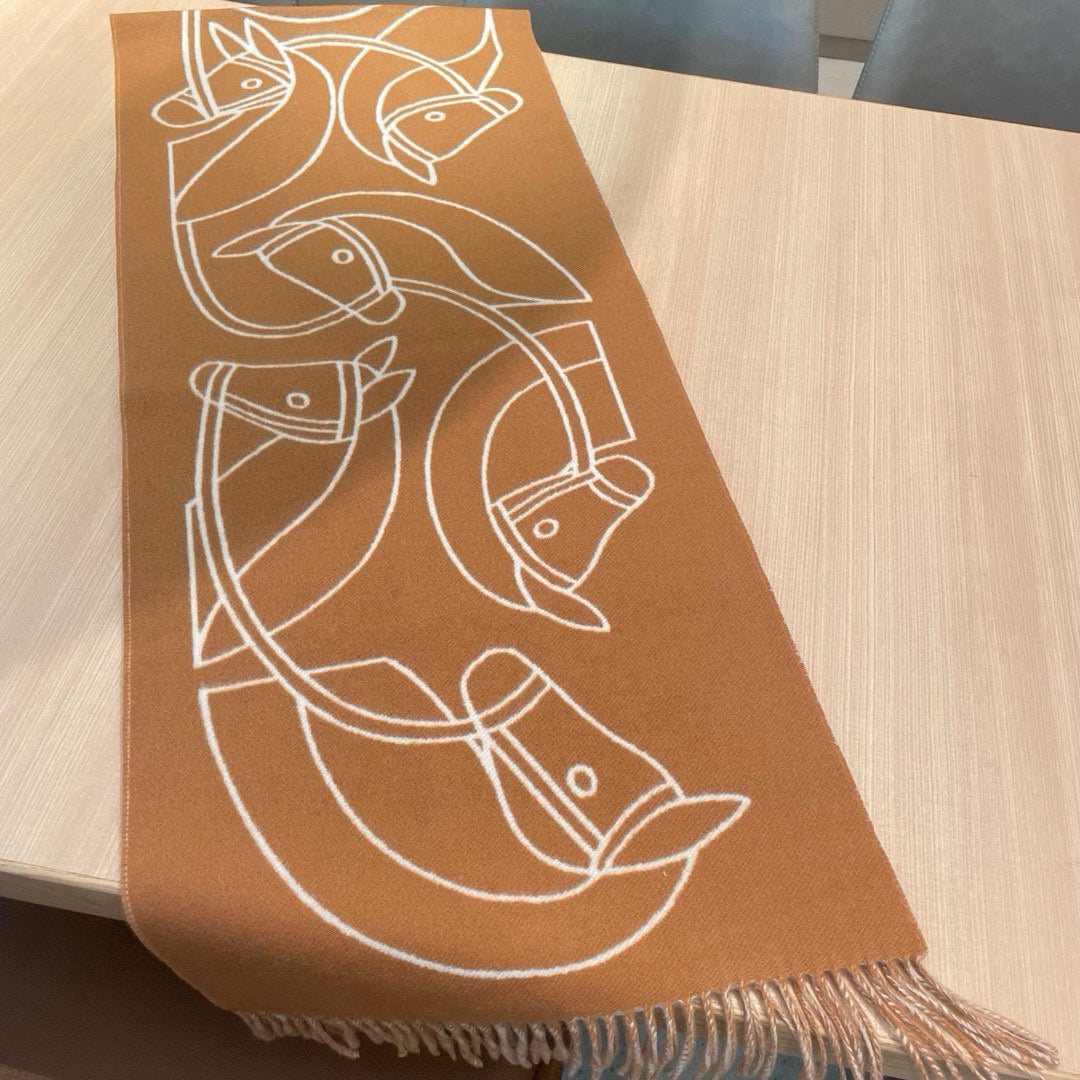 HERMES 25S SCARF 195 IN CASHMERE 989851