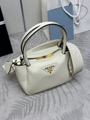 PRADA 25S SMALL BAG 23 IN IVORY CALFSKIN GOLD HARDWRE