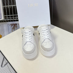 DIOR 25S DIOR STAR SNEAKERS 40 MM IN WHITE LAMBSKIN AND WOOL STYLE 1