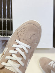 DIOR 25S DIOR STAR SNEAKERS IN NUDE PINK SUEDE AND WOOL