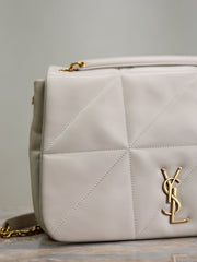 YSL 25S JAMIE 4.3 29 IN BLANC VINTAGE LAMBSKIN GOLD HARDWRE