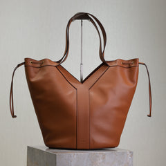 YSL 25S Y LARGE HOBO 50 IN CARAMEL CALFSKIN GOLD HARDWRE