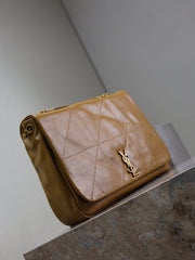 YSL 25S LARGE JAMIE 43 IN DARK GOLDENROD LAMBSKIN GOLD HARDWRE