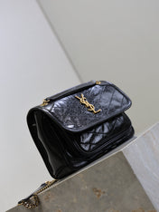 YSL 25S NIKI BAG 22 IN BLACK GLOSSY CALFSKIN GOLD HARDWRE
