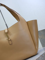 YSL 25S LE 5 À 7 BEA 50 IN DARK CARAMEL CALFSKIN GOLD HARDWRE