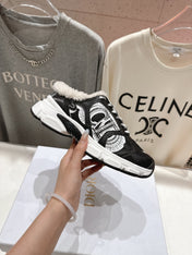 DIOR CHRONO SNEAKER 25S IN BLACK LAMBSKIN AND MESH FABRIC STYLE 4