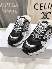 DIOR CHRONO SNEAKER 25S IN BLACK LAMBSKIN AND MESH FABRIC STYLE 4