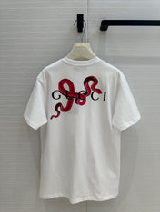 Gucci 25 Printed Short-sleeved T-shirt White Cotton