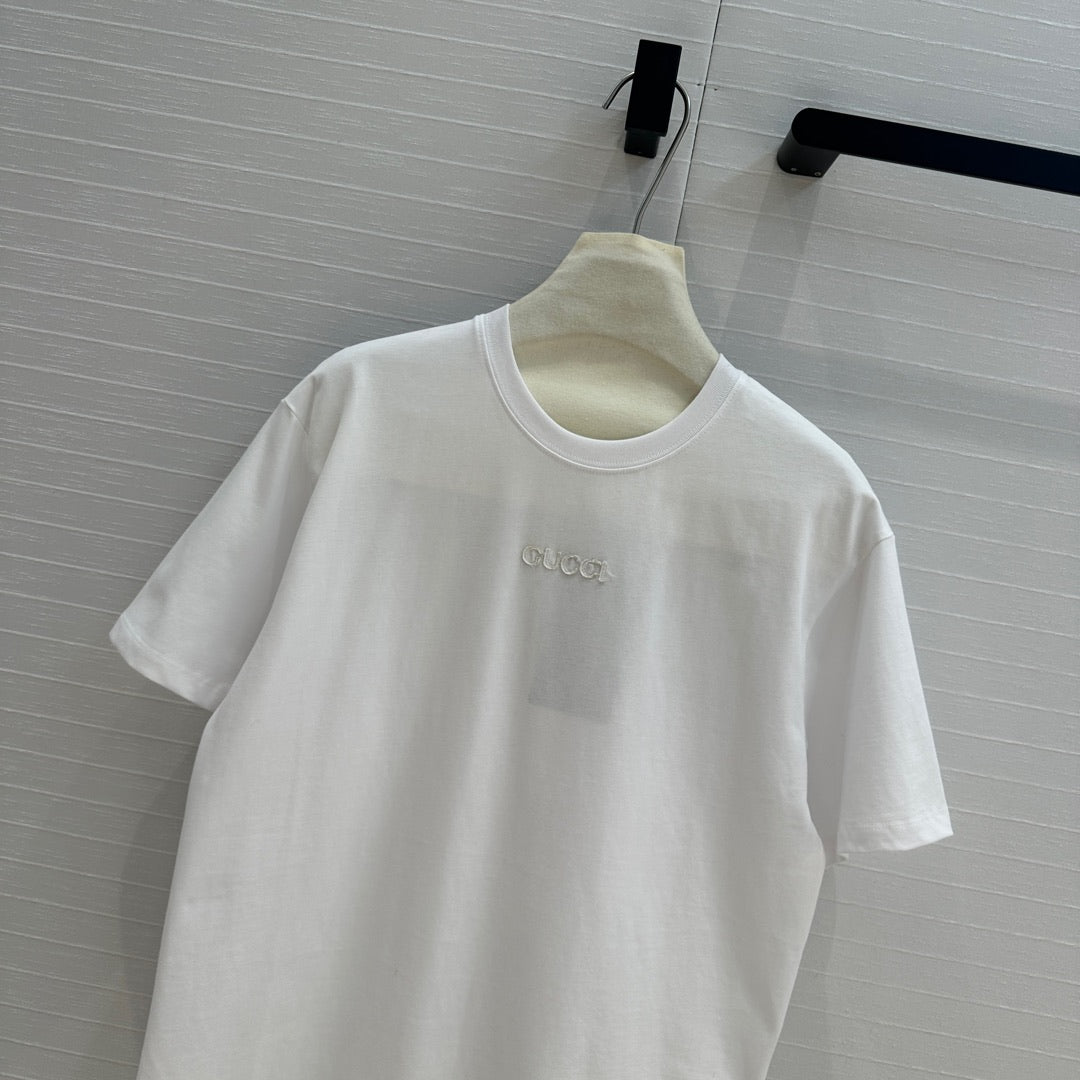 Gucci 25 Printed Short-sleeved T-shirt White Cotton