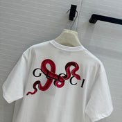Gucci 25 Printed Short-sleeved T-shirt White Cotton