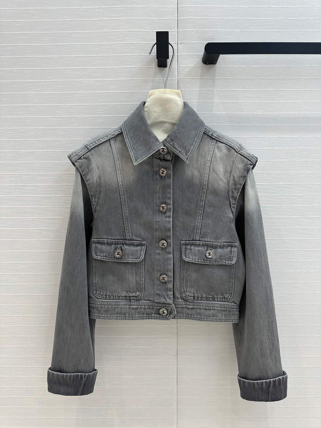 CC Denim Jacket Gray Cotton
