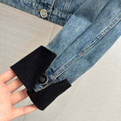 CC 25 Denim Jacket Blue mix Black Cotton