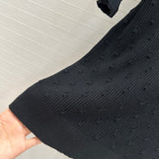 CC 25 Hollow Knitted T-shirt Black cotton