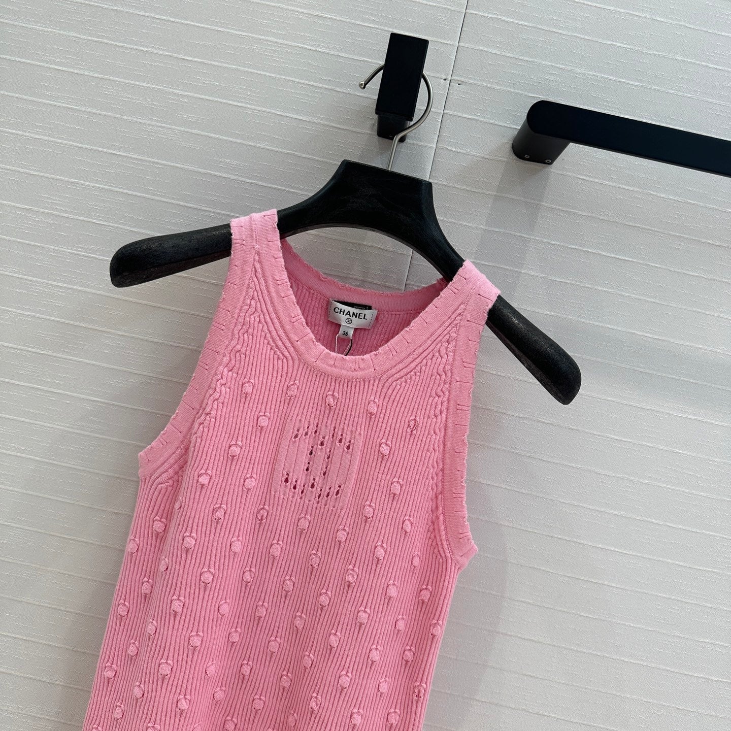 CC 25 Knitted Vest Pink Cotton