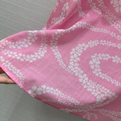 CC 25 Wave Pattern Long Skirt Pink Silk Cotton