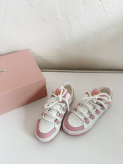 SNEAKERS SIMPLE DESIGN IN PINK MIX WHITE SHEEPSKIN