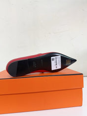 KIARA FLAT PUMP IN RUBY RED CALFSKIN