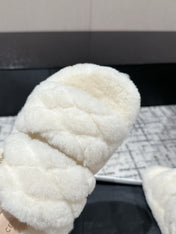 DAD SANDAL MULE IN WHITE SHEARLING