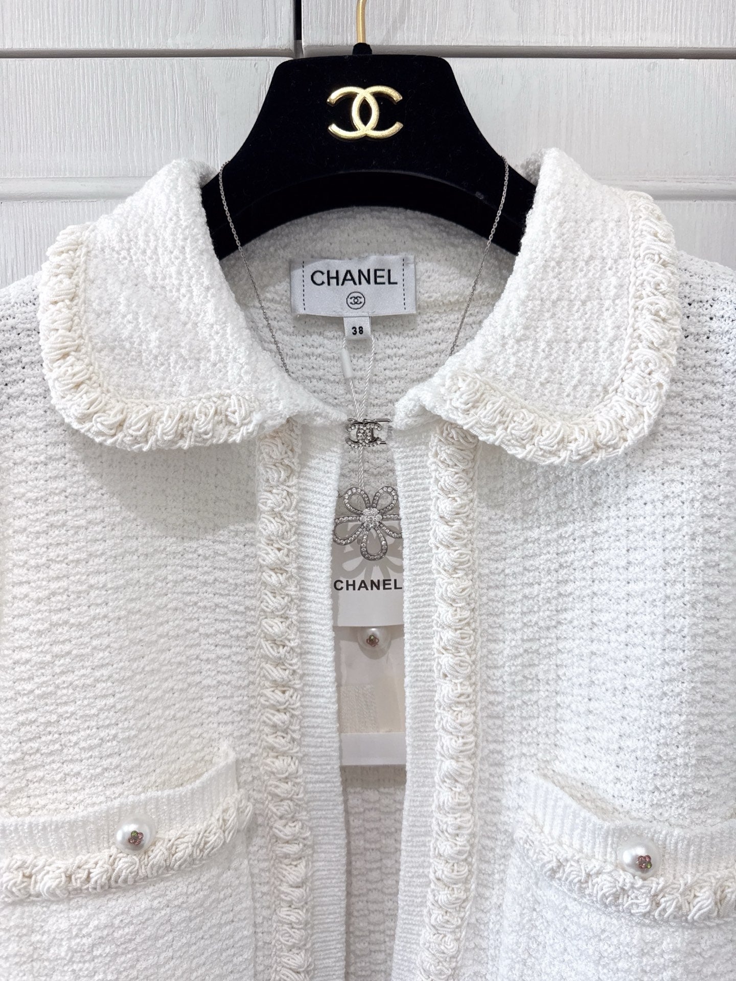 CC 25P Cardigan White Tweed 226821
