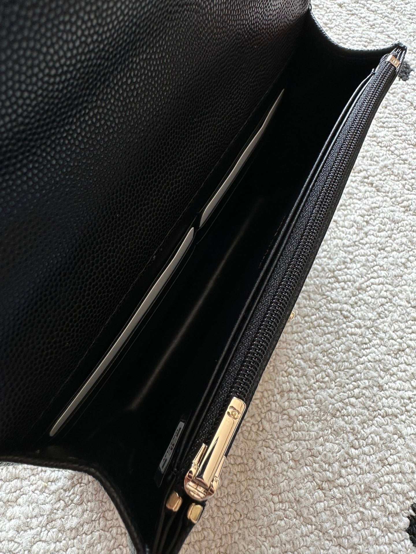 CHANEL 25S MINI FLAP BAG 19 IN BLACK CAVIAR LEATHER