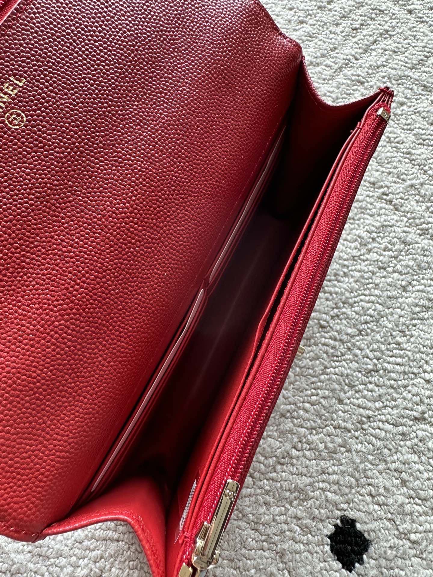 CHANEL 25S MINI FLAP BAG 19 IN RED CAVIAR LEATHER