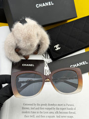 SQUARE SUNGLASSES CH25801 IN ACETATE HEART CHAIN METAL