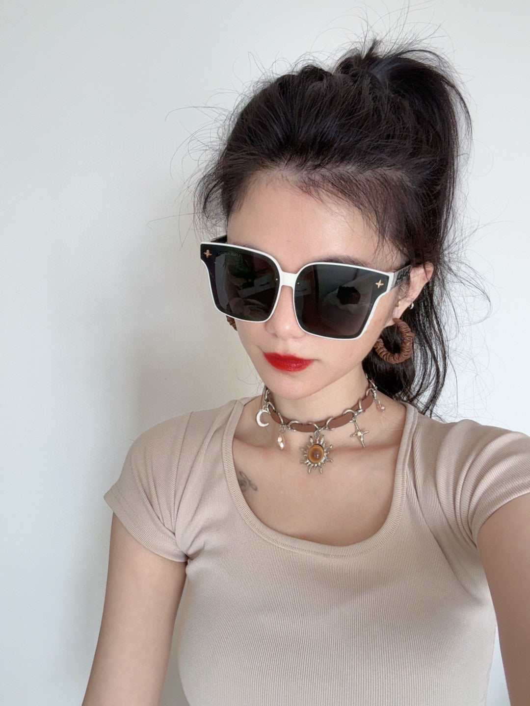 SQUARE SUNGLASSES L2132 IN ACETATE