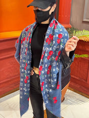 LV SCARF 140 CM IN CASHMERE 721492