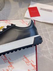 VIV' SKATE SNEAKERS IN BLACK CALFSKIN CARTOON CHARMS