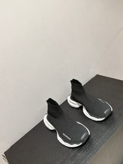 BALENCIAGA 25S SPEED TRAINER SNEAKERS 55 MM IN BLACK KNIT STYLE 1