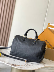 SPEEDY SOFT 30 IN BLACK MONOGRAM EMPREINTE LEATHER