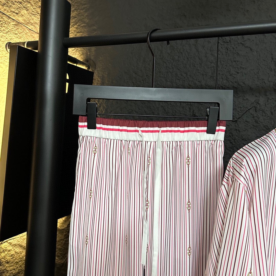 GUCCI LONG-SLEEVE SHIRT AND WIDE-LEG PANTS SET STYLE 6