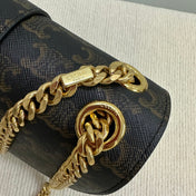 MEDIUM VICTOIRE BAG 25 IN BLACK TRIOMPHE CANVAS GOLD HARDWARE