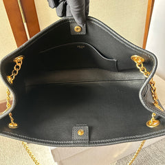 NEWSPAPER TRIOMPHE SOFT 31 BLACK IN CALFSKIN