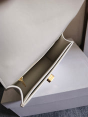 JOSEPHINE BAG 18.5 IN WHITE PATENT CALFSKIN