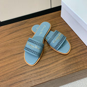 DWAY CERULEAN BLUE CALFSKIN AND GOLD LOGO