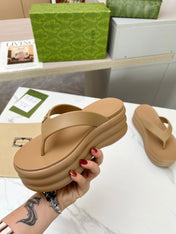 THONG PLATFORM 5 CM IN CIDER BROWN IMPORTED TPU
