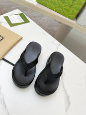 THONG PLATFORM 5 CM IN BLACK IMPORTED TPU