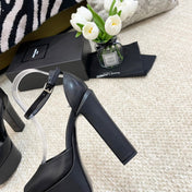 SL JODIE PLATFORM SANDALS BLACK CALFSKIN