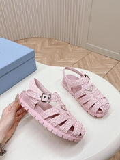 PRA RUBBER FISHERMAN SANDALS LIGHT PINK LAMBSKIN