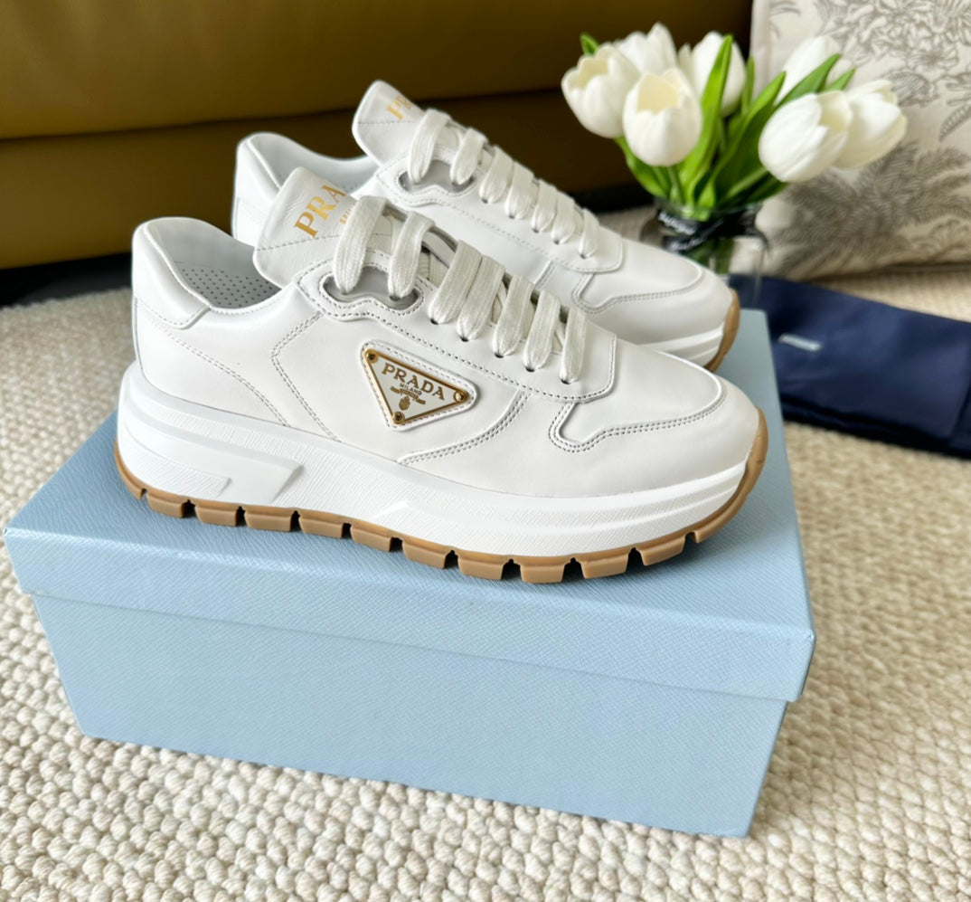 PRA THICK SOLE SNEAKER WHITE CALFSKIN