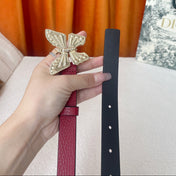 DIOR 25S BELT 20 MM IN RED CALFSKIN 567924