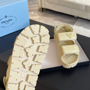 PRA FLAT NAPPA SANDALS BEIGE LAMBSKIN