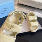 PRA FLAT NAPPA SANDALS BEIGE LAMBSKIN