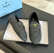 PRA CROCHET LOAFERS BLACK CALFSKIN