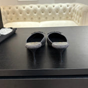 HIGH HEEL MULE 65 MM IN MOUSE GRAY FELT COTH