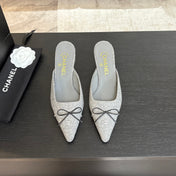 HIGH HEEL MULE 65 MM IN DOVE GRAY FELT COTH