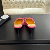 HIGH HEEL MULE 65 MM IN DEEP PINK SUEDE